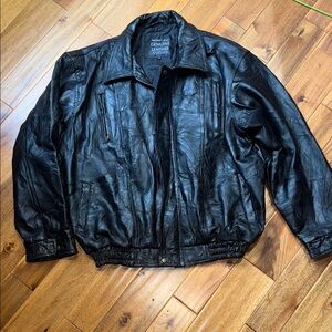 Vintage Leather Patchwork Maxim Black Leather Jacket
